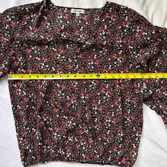 Floral Flutter Long-Sleeve Wrap Blouse - Picture 5 of 5